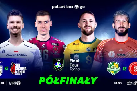 Siatkówka mężczyzn liga mistrzów: półfinały w Toruniu. Zmierzą się Projekt Warszawa z Sir Sicoma Monini Perugia i Aluron CMC z Ziraat Bankasi.